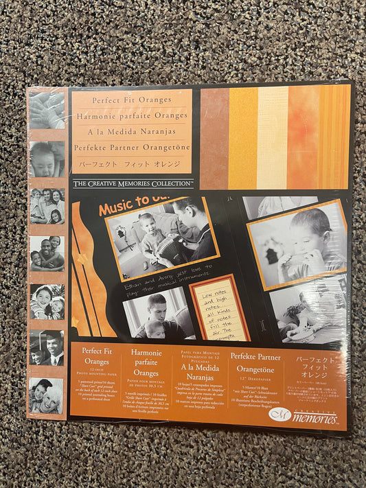 Creative Memories Perfect Fit Oranges 12" Photo Mounting PaperPink tiful of LOVE