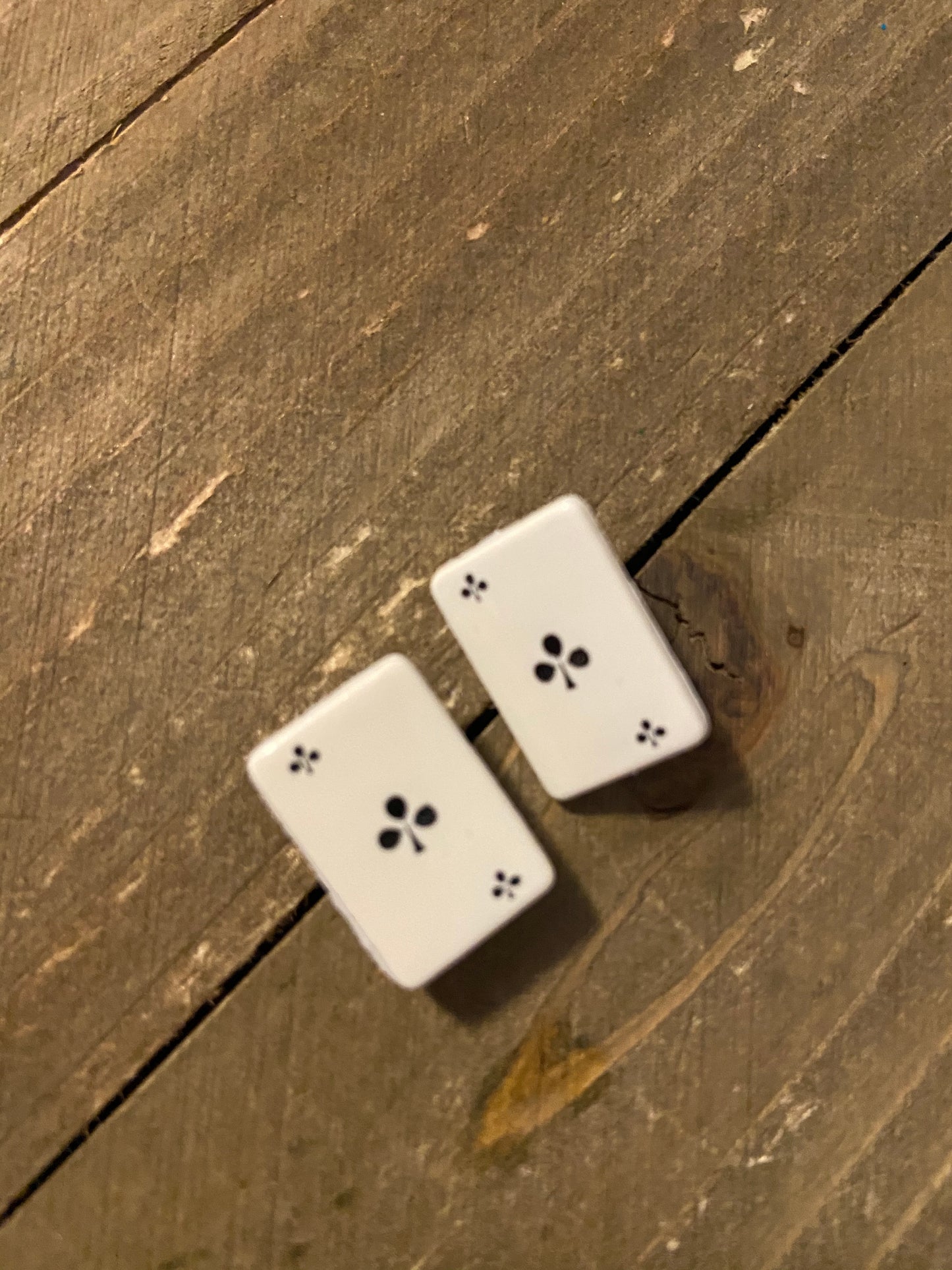 Card Game Collection Post Earrings (diamonds, spades, clubs, dice)Pink tiful of LOVE