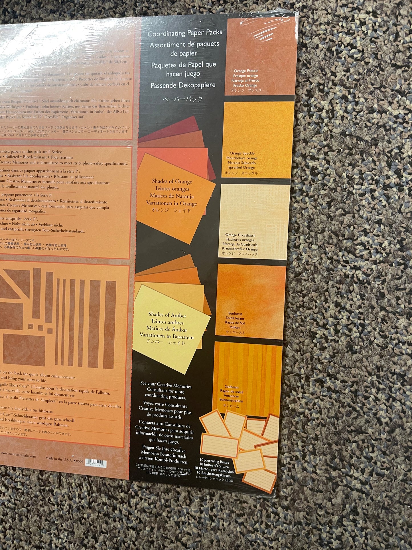 Creative Memories Perfect Fit Oranges 12" Photo Mounting PaperPink tiful of LOVE