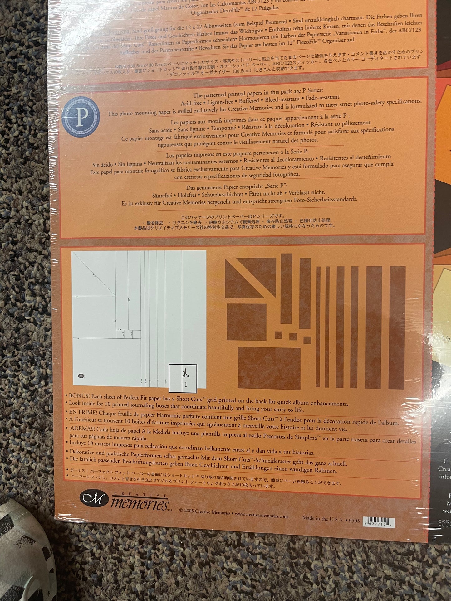 Creative Memories Perfect Fit Oranges 12" Photo Mounting PaperPink tiful of LOVE