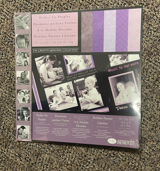 Creative Memories Perfect Fit Purples 12" Photo Mounting PaperPink tiful of LOVE
