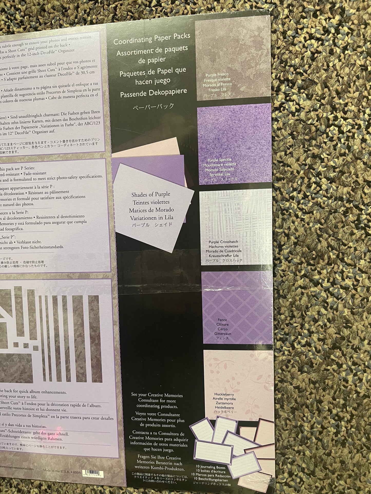 Creative Memories Perfect Fit Purples 12" Photo Mounting PaperPink tiful of LOVE