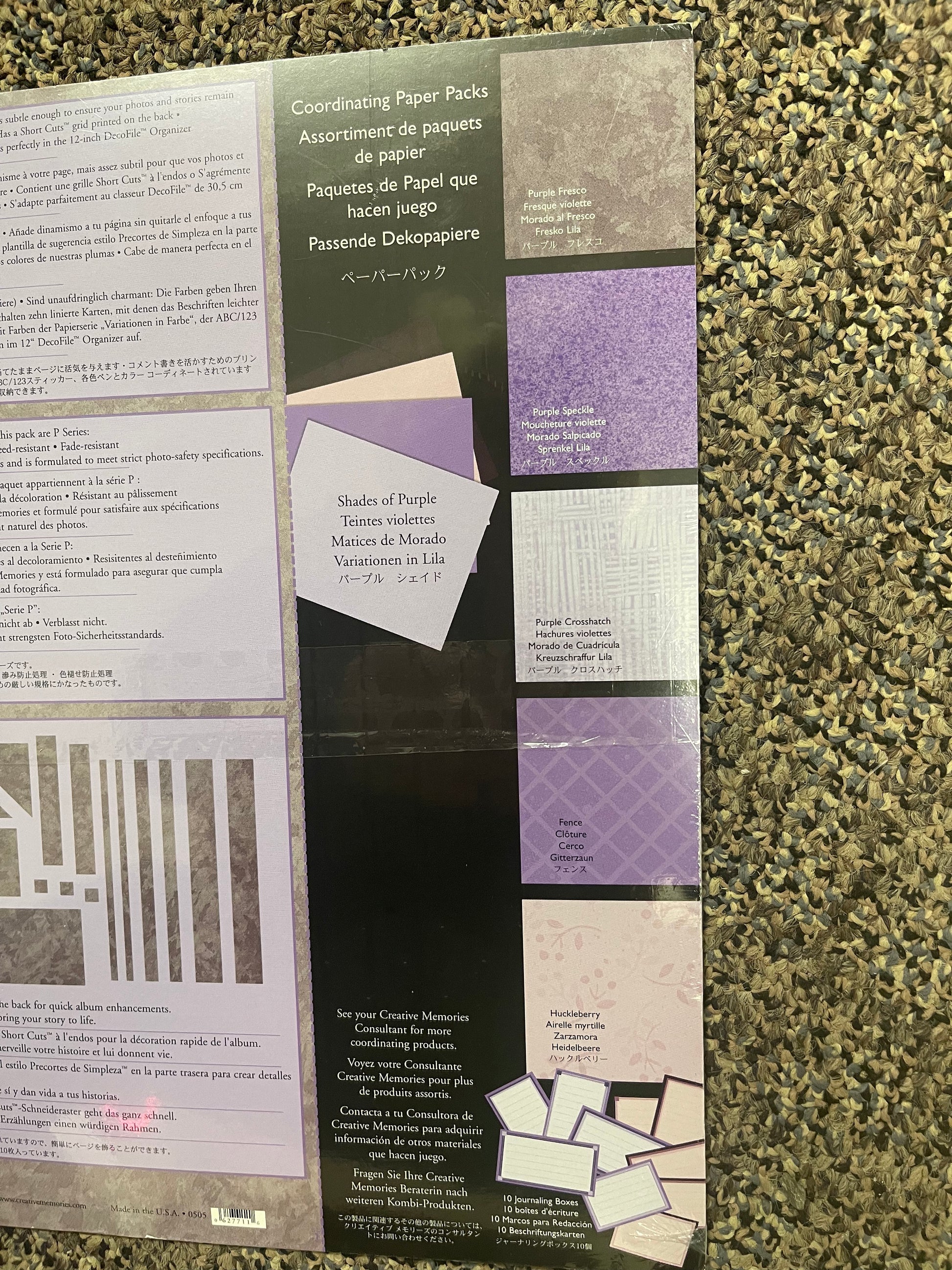 Creative Memories Perfect Fit Purples 12" Photo Mounting PaperPink tiful of LOVE