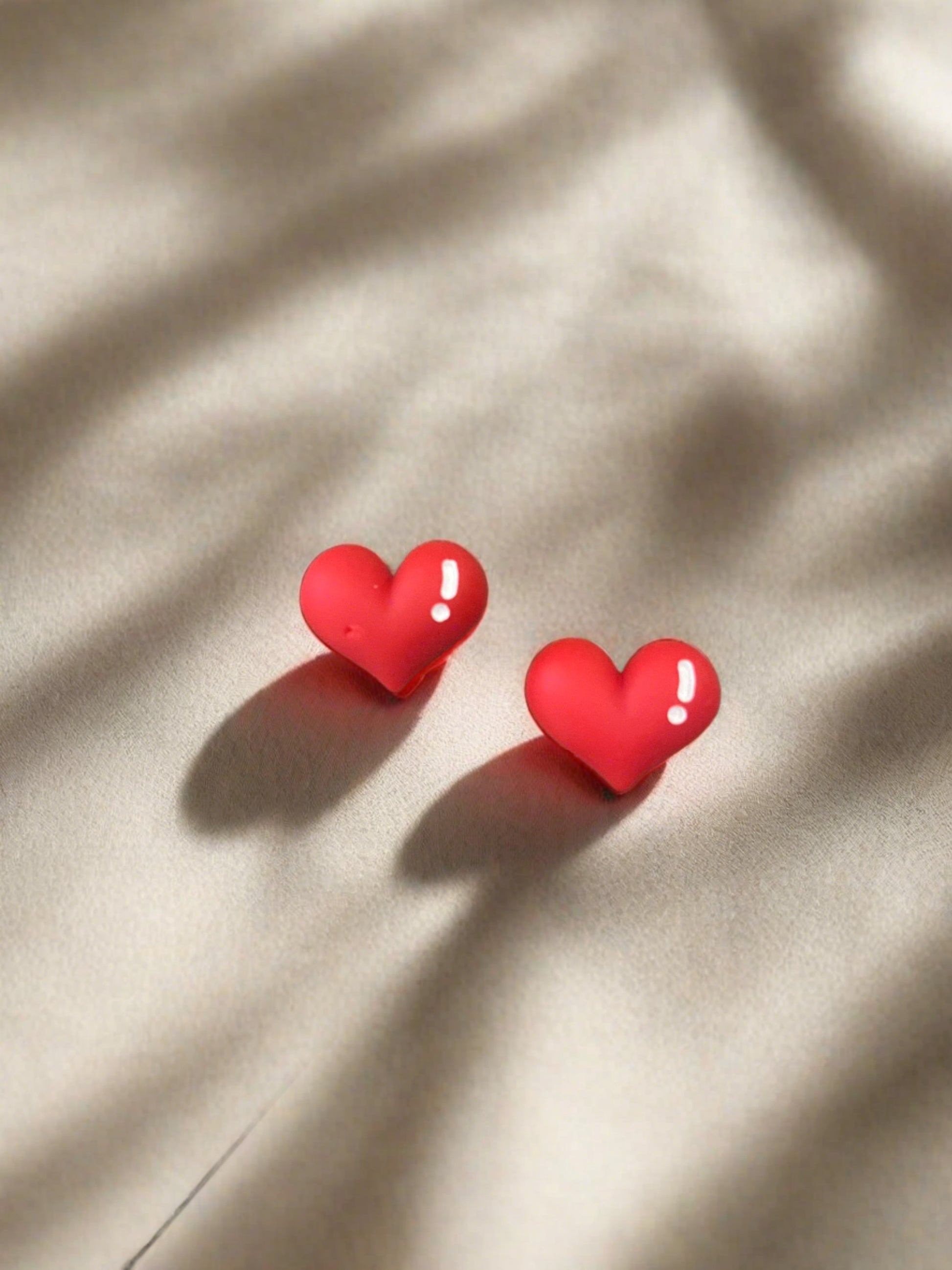 Red Heart Stud EarringsPink tiful of LOVE