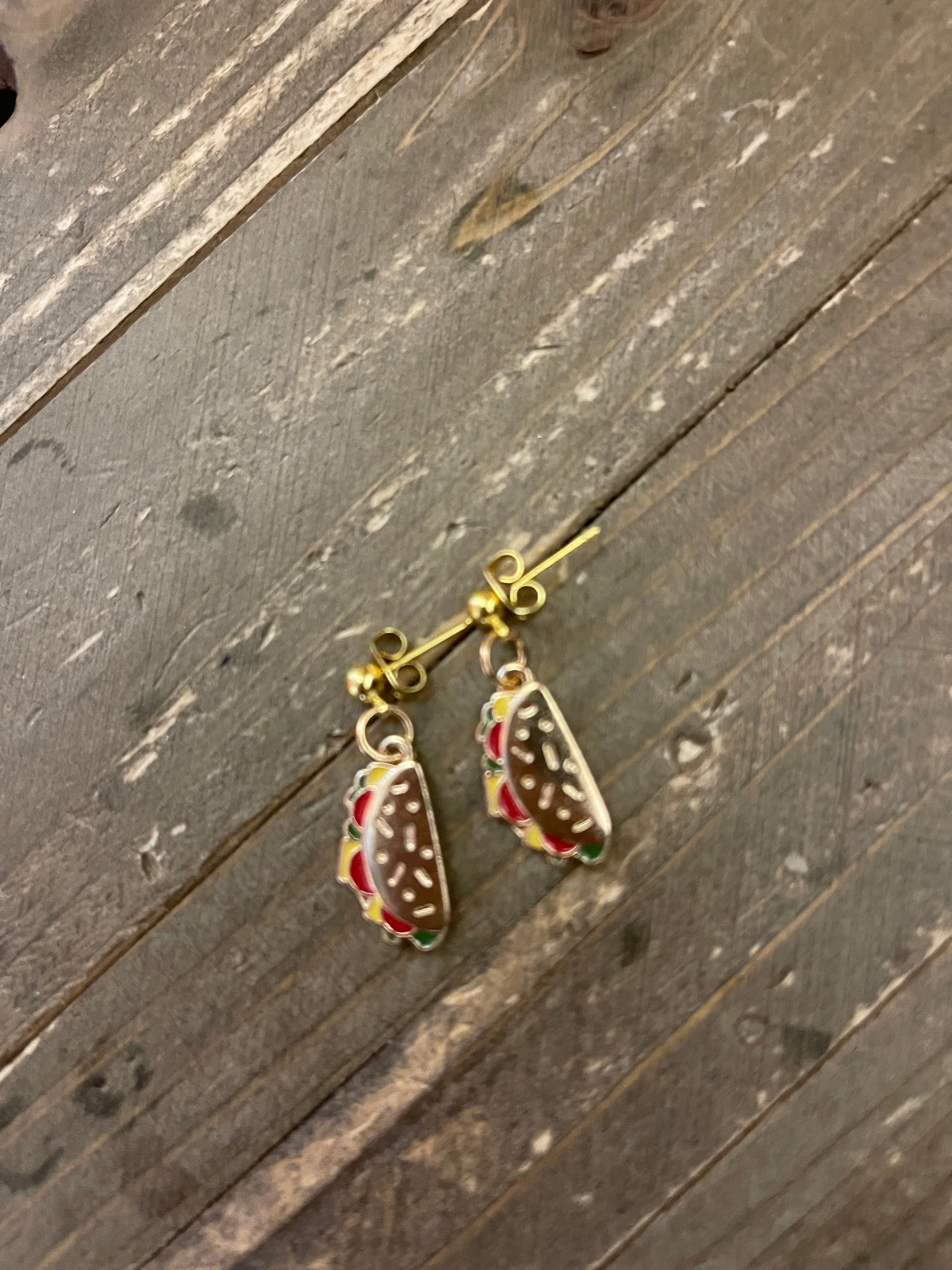 Snack Foods charm Ball Post Earring (6 snacks to choose)Pink tiful of LOVE