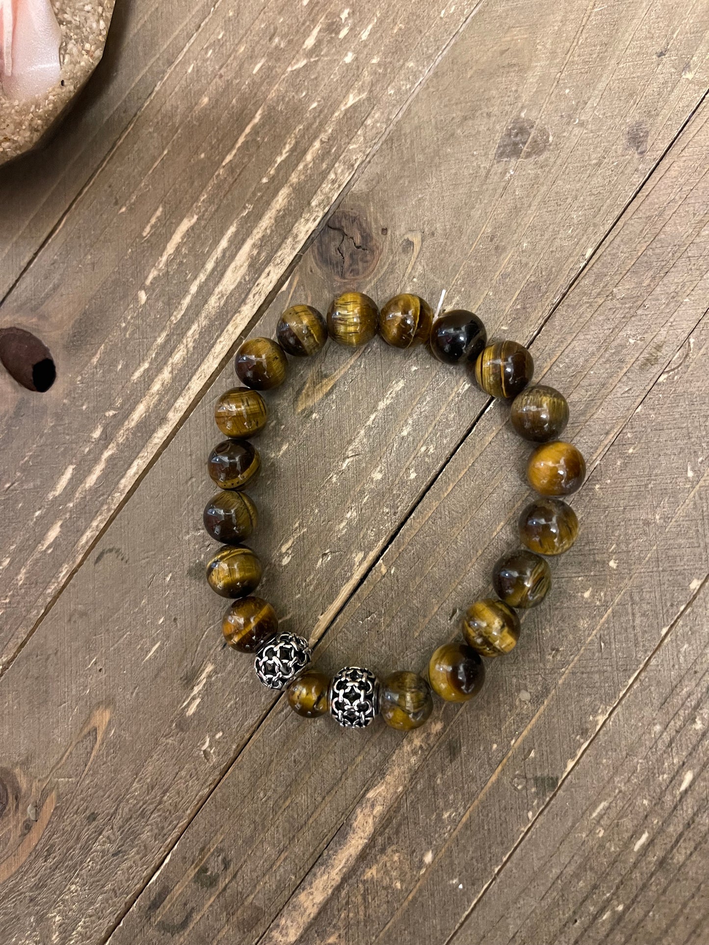Tiger's Eye Beaded Elastic/Stretch Bracelet -3Pink tiful of LOVE