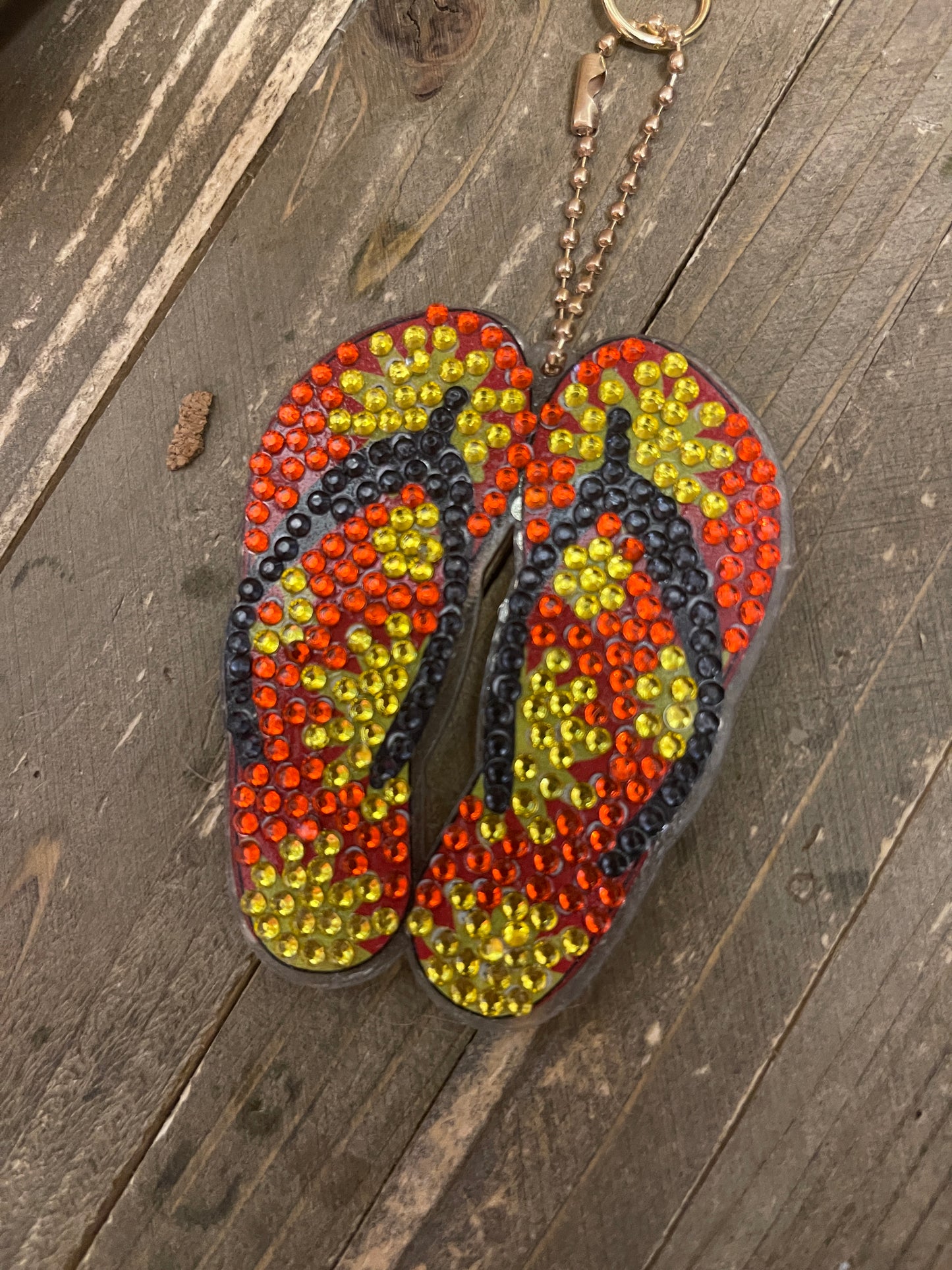 Flip Flop-3 Acrylic & Gemstone Key ChainPink tiful of LOVE