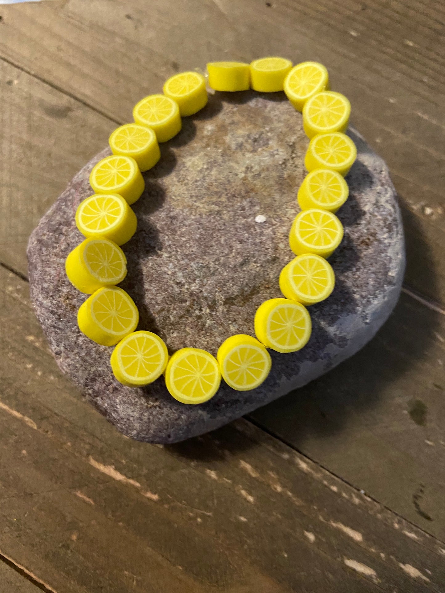 Lemon Fimo Beaded Elastic/Stretch BraceletPink tiful of LOVE