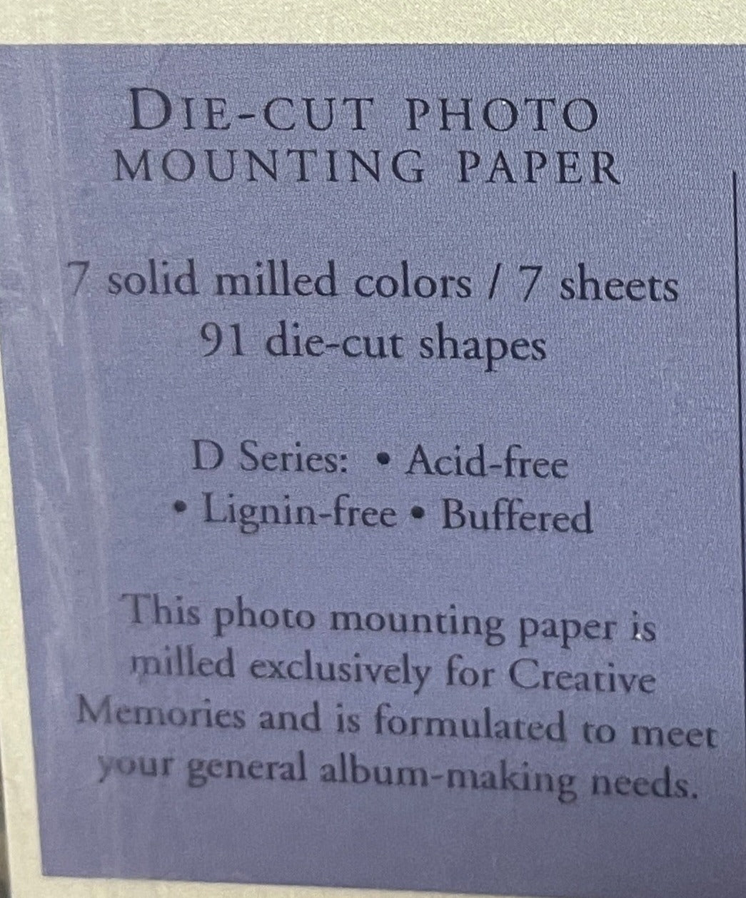 Creative Memories Short Cut- Cool  Die-Cut Photo Mounting PaperPink tiful of LOVE