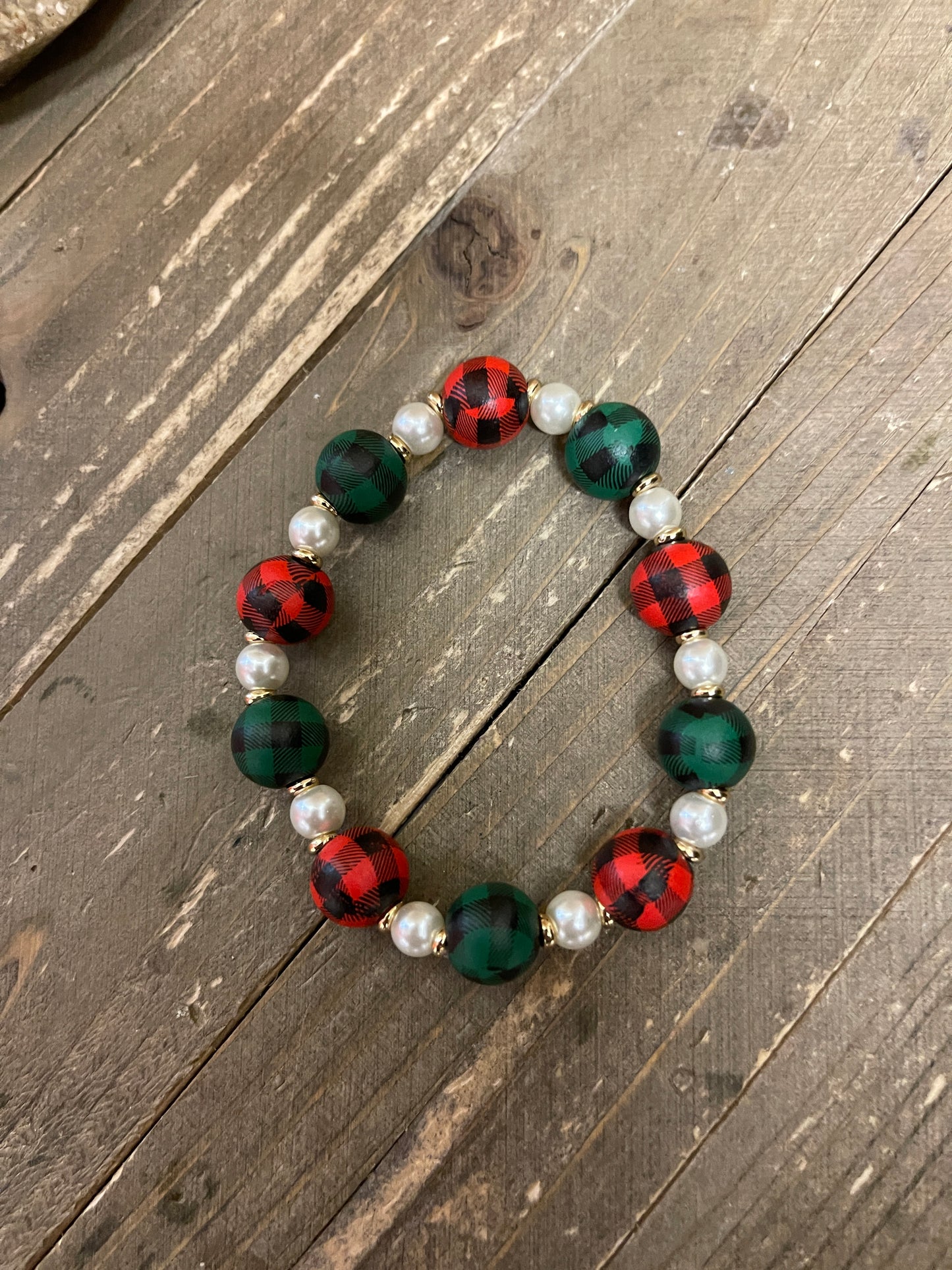 Buffalo Check Stretch BraceletPink tiful of LOVE