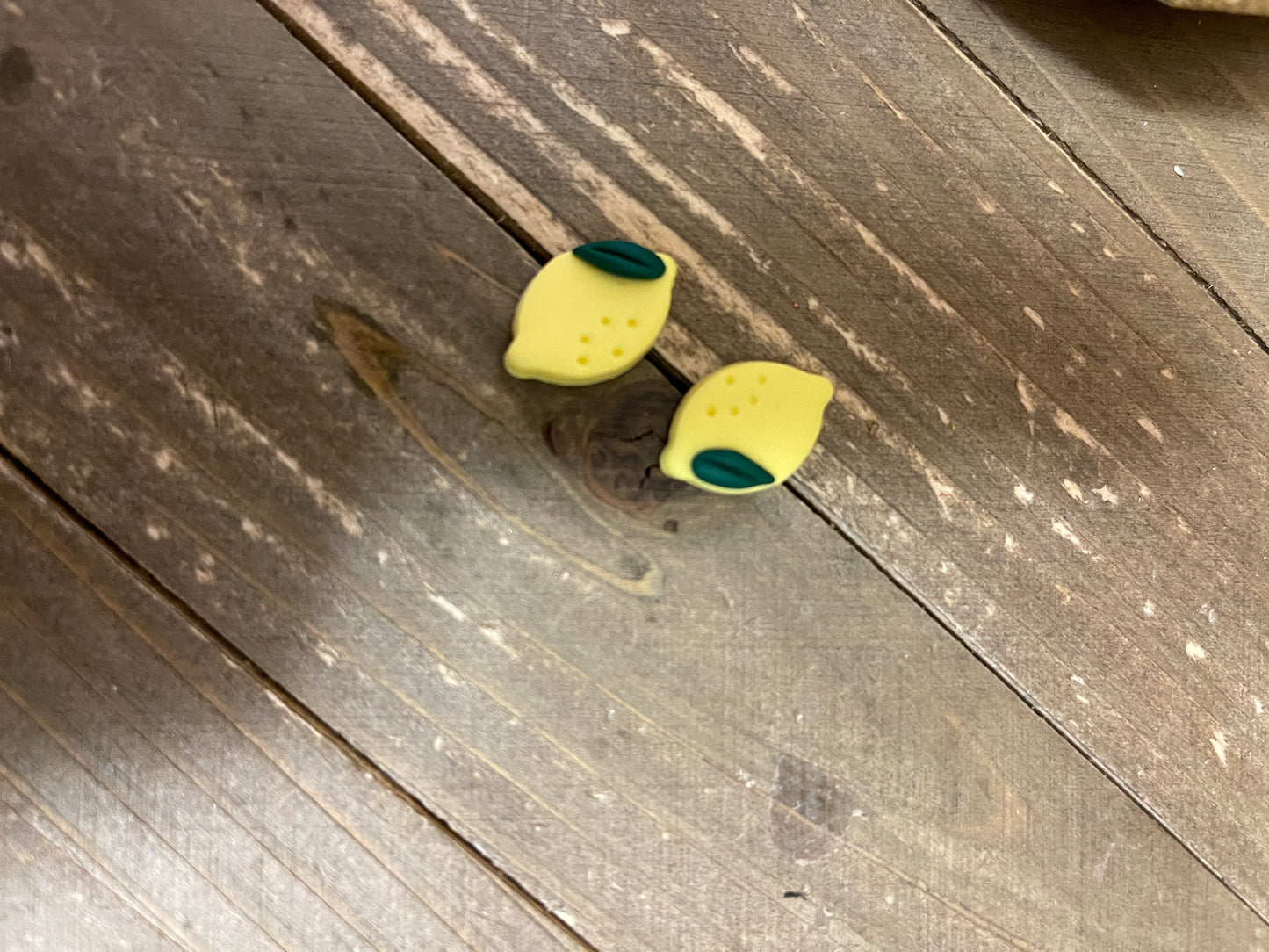 Clay Lemon Stud EarringsPink tiful of LOVE