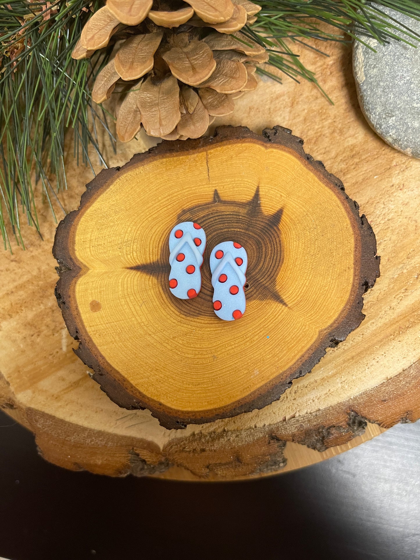 Polka Dot Flip Flop Post EarringsPink tiful of LOVE