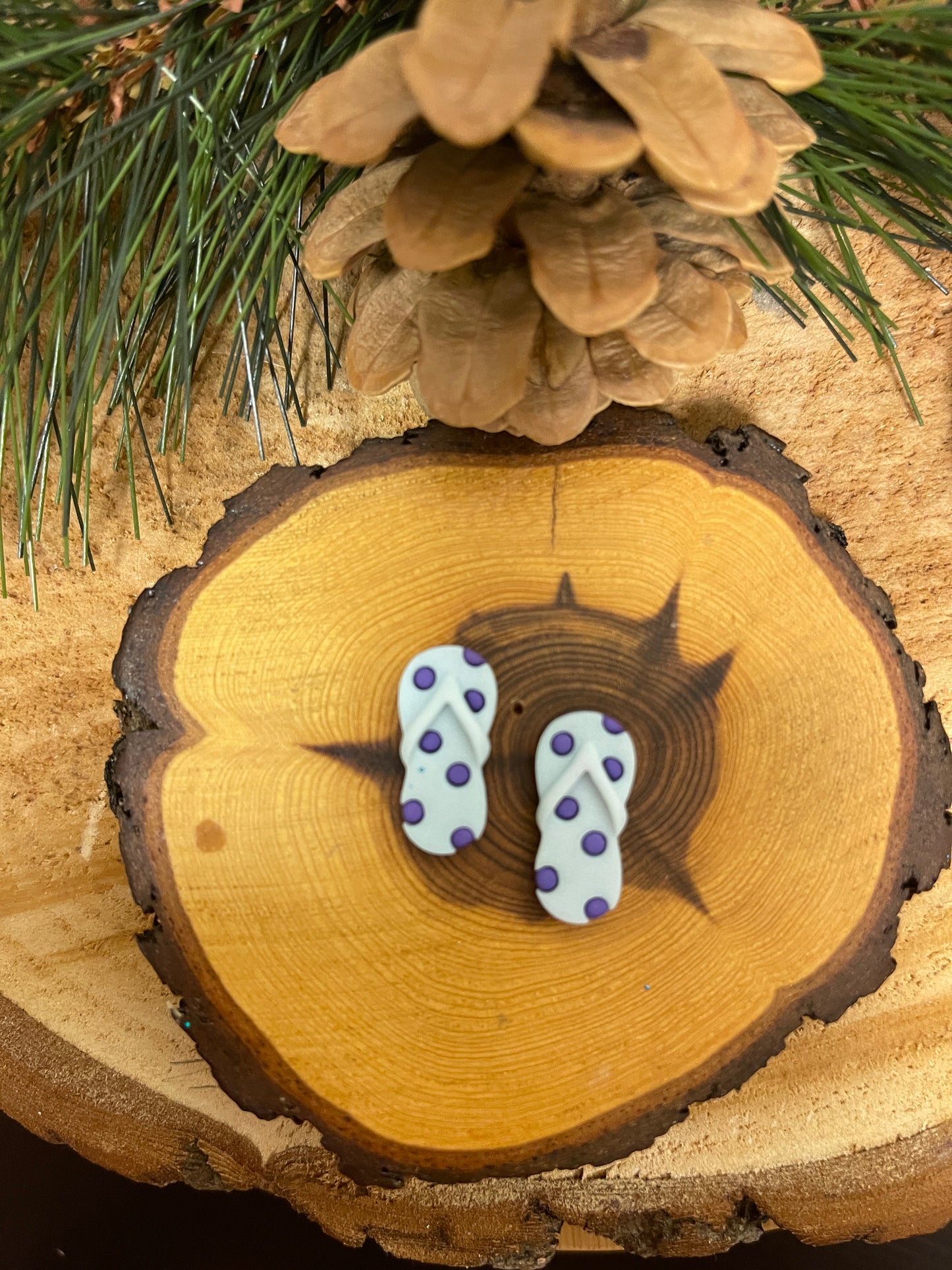 Polka Dot Flip Flop Post EarringsPink tiful of LOVE