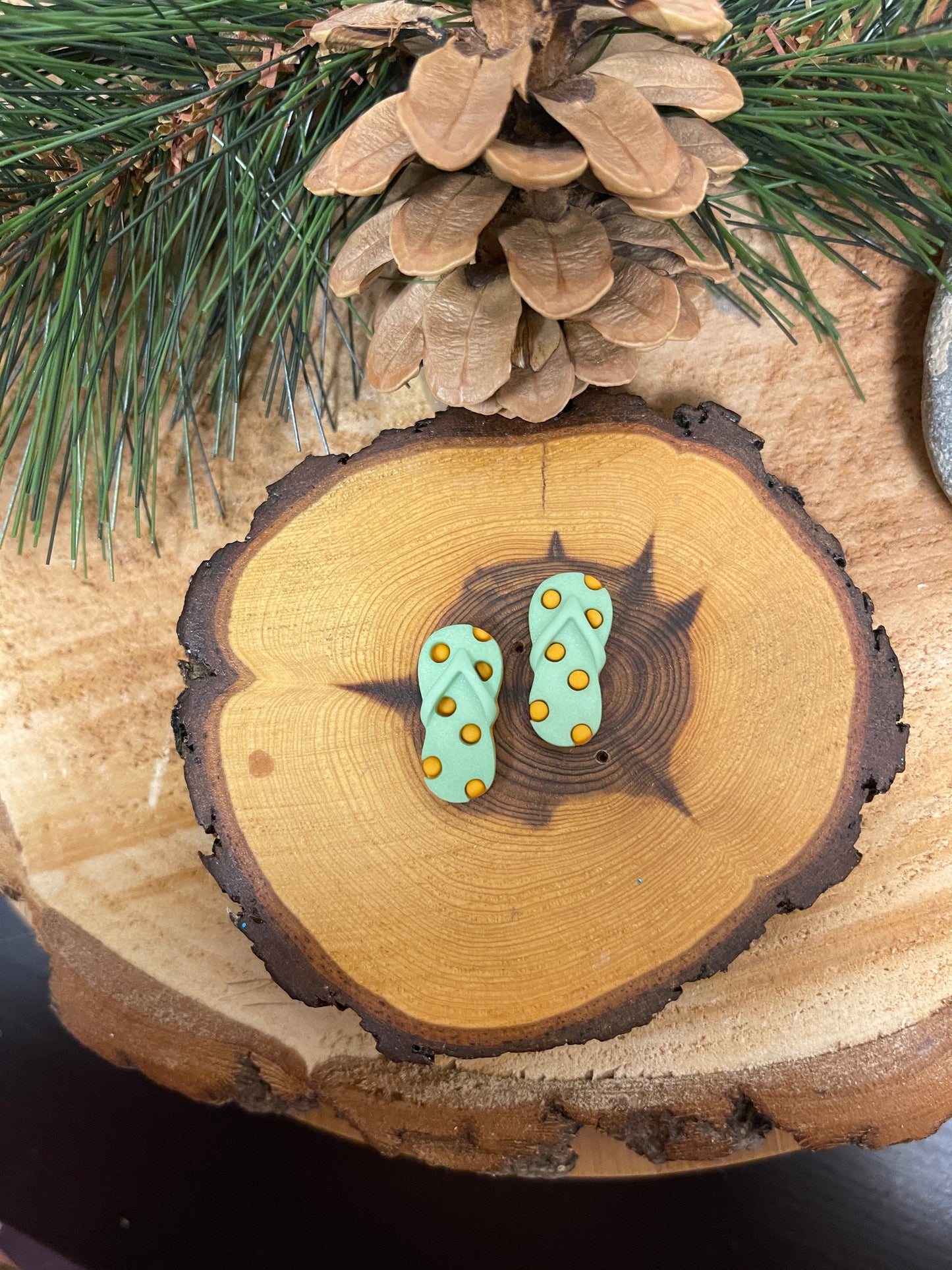 Polka Dot Flip Flop Post EarringsPink tiful of LOVE