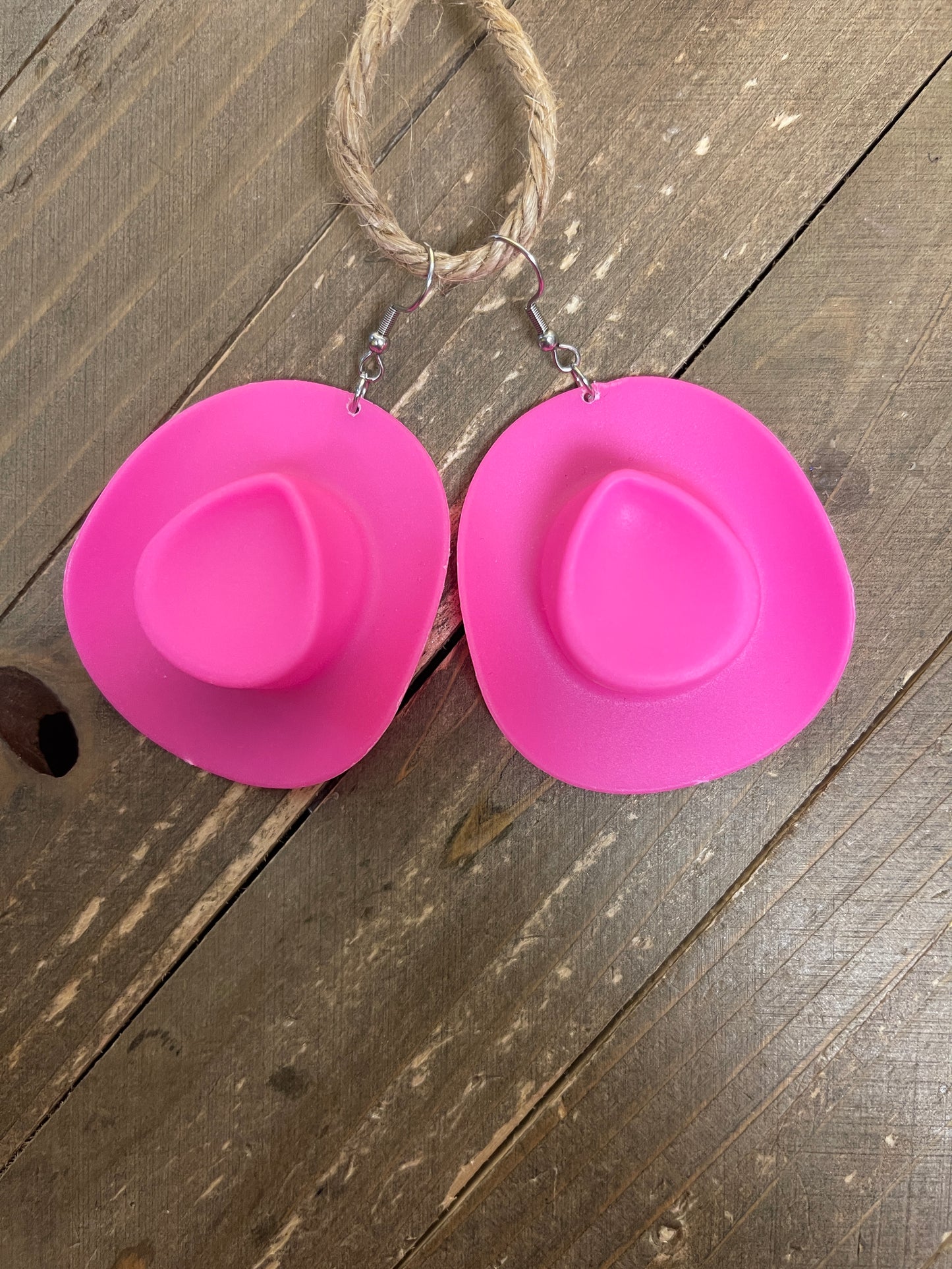 Western Cowboy Hat Wire EarringsPink tiful of LOVE