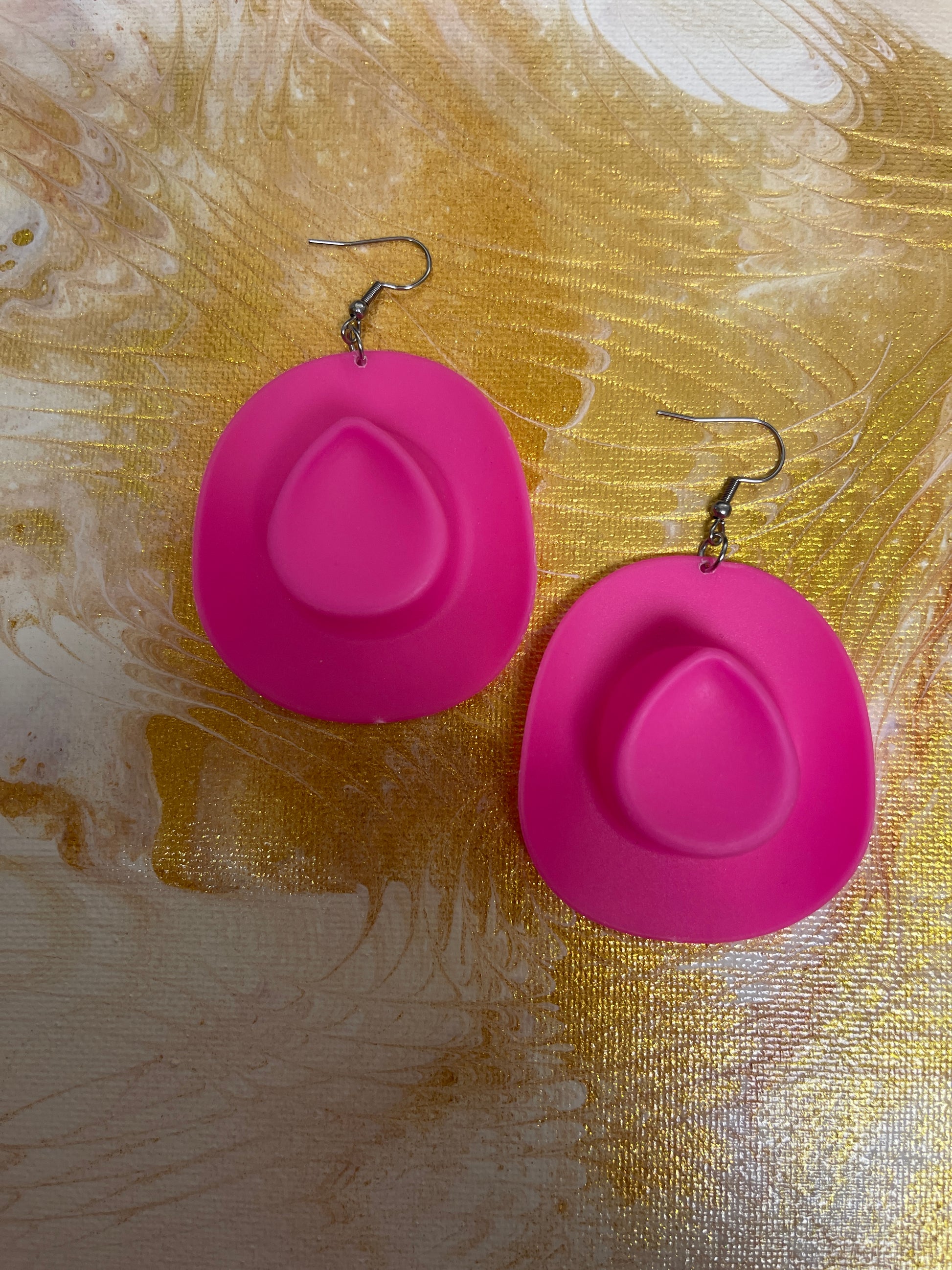 Western Cowboy Hat Wire EarringsPink tiful of LOVE