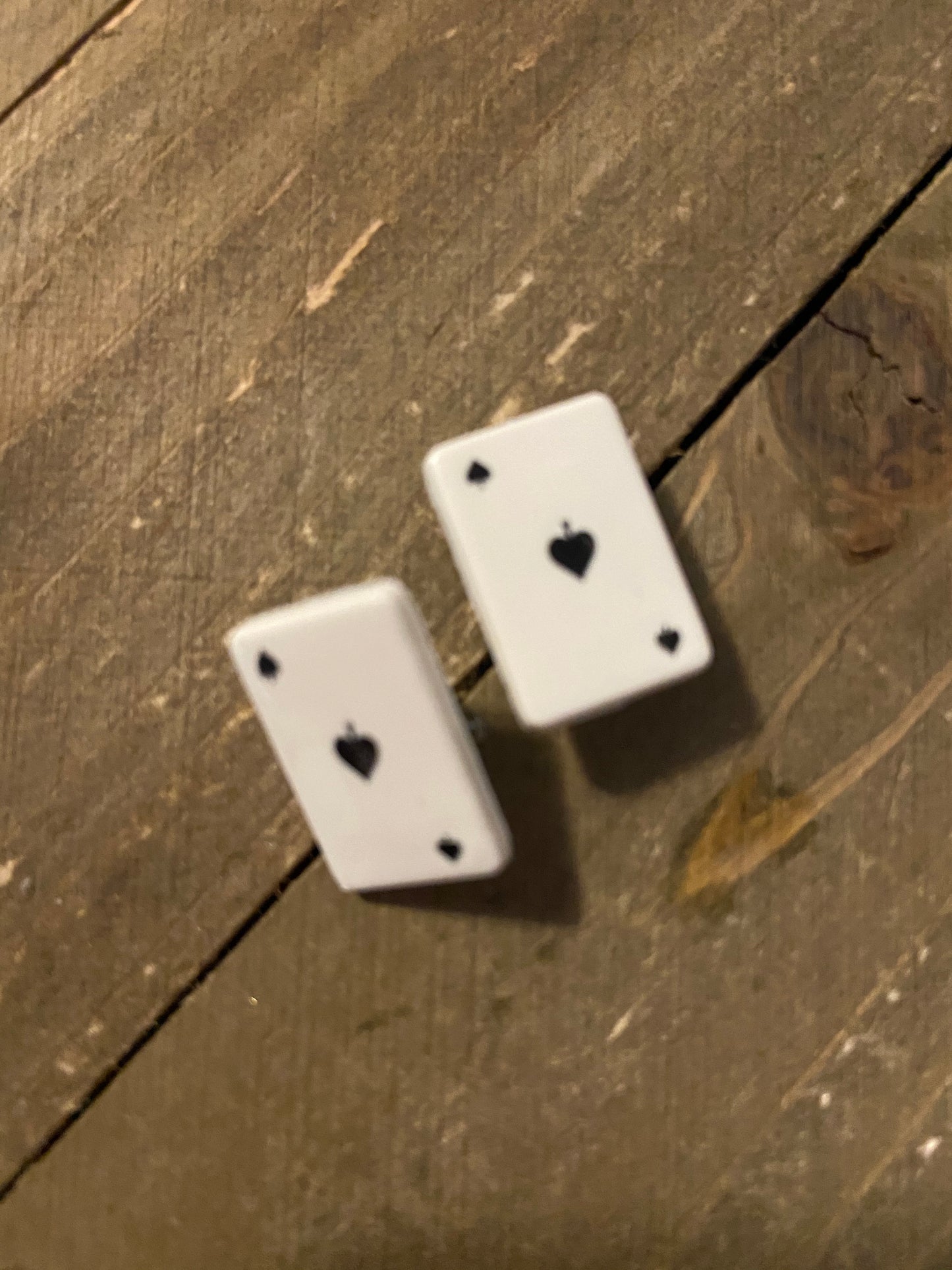 Card Game Collection Post Earrings (diamonds, spades, clubs, dice)Pink tiful of LOVE