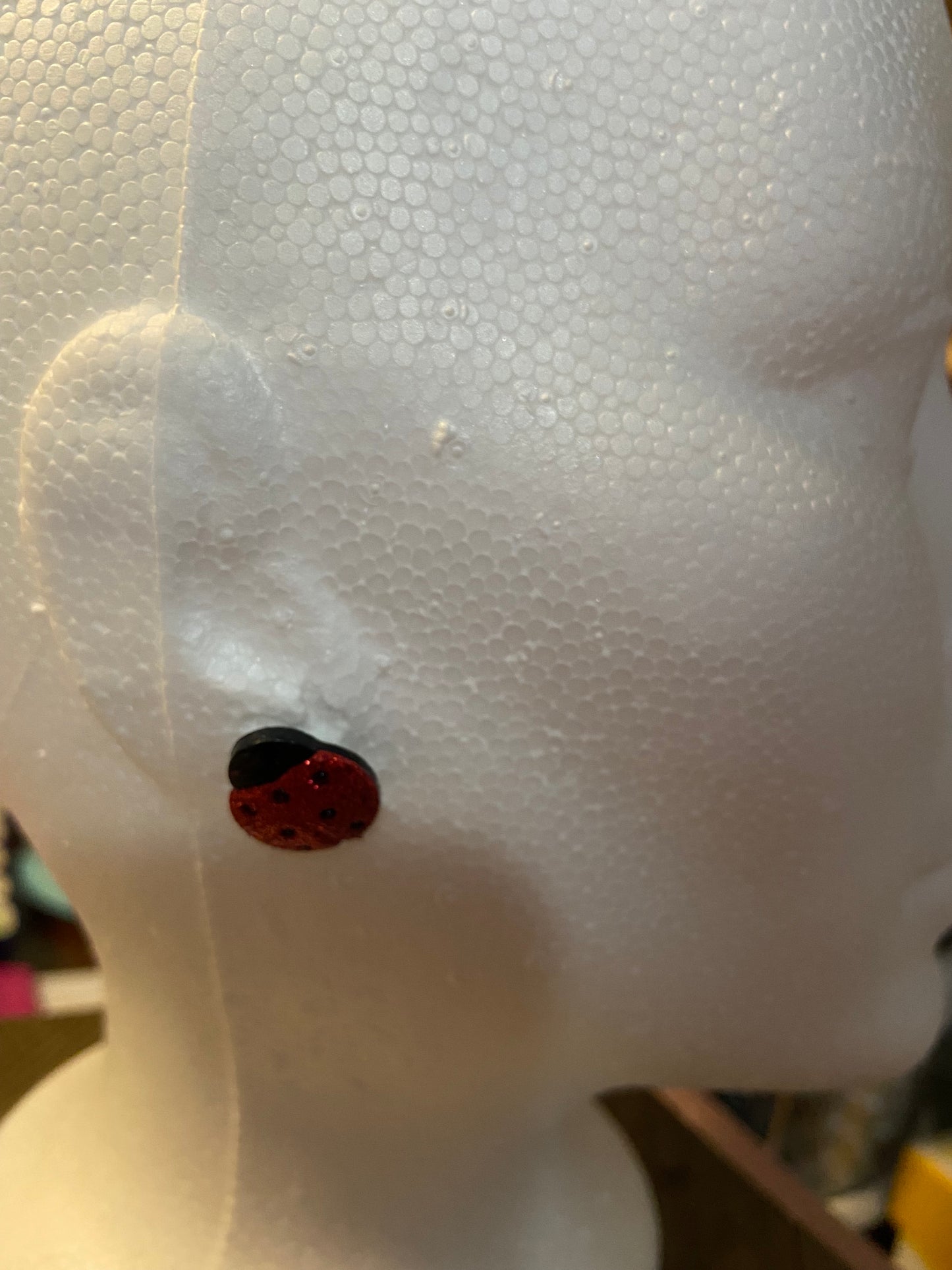 Sparkly Lady Bug Earrings (ER-160larger) Post earringsPink tiful of LOVE