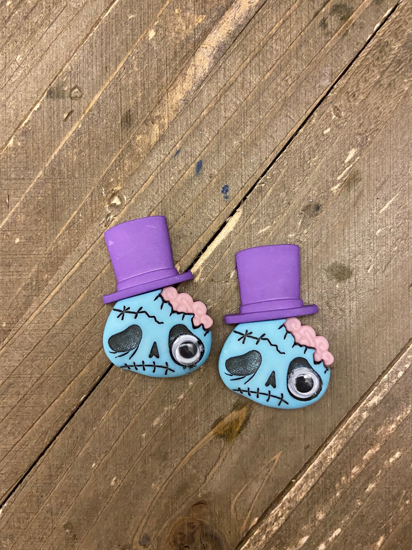 Zaney Zombies Earrings-(4 zombies to choose from)Pink tiful of LOVE