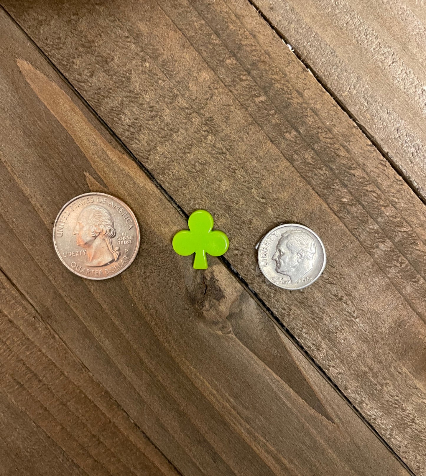 Plastic Shamrock Stud Earrings (4 sizes to choose)Pink tiful of LOVE