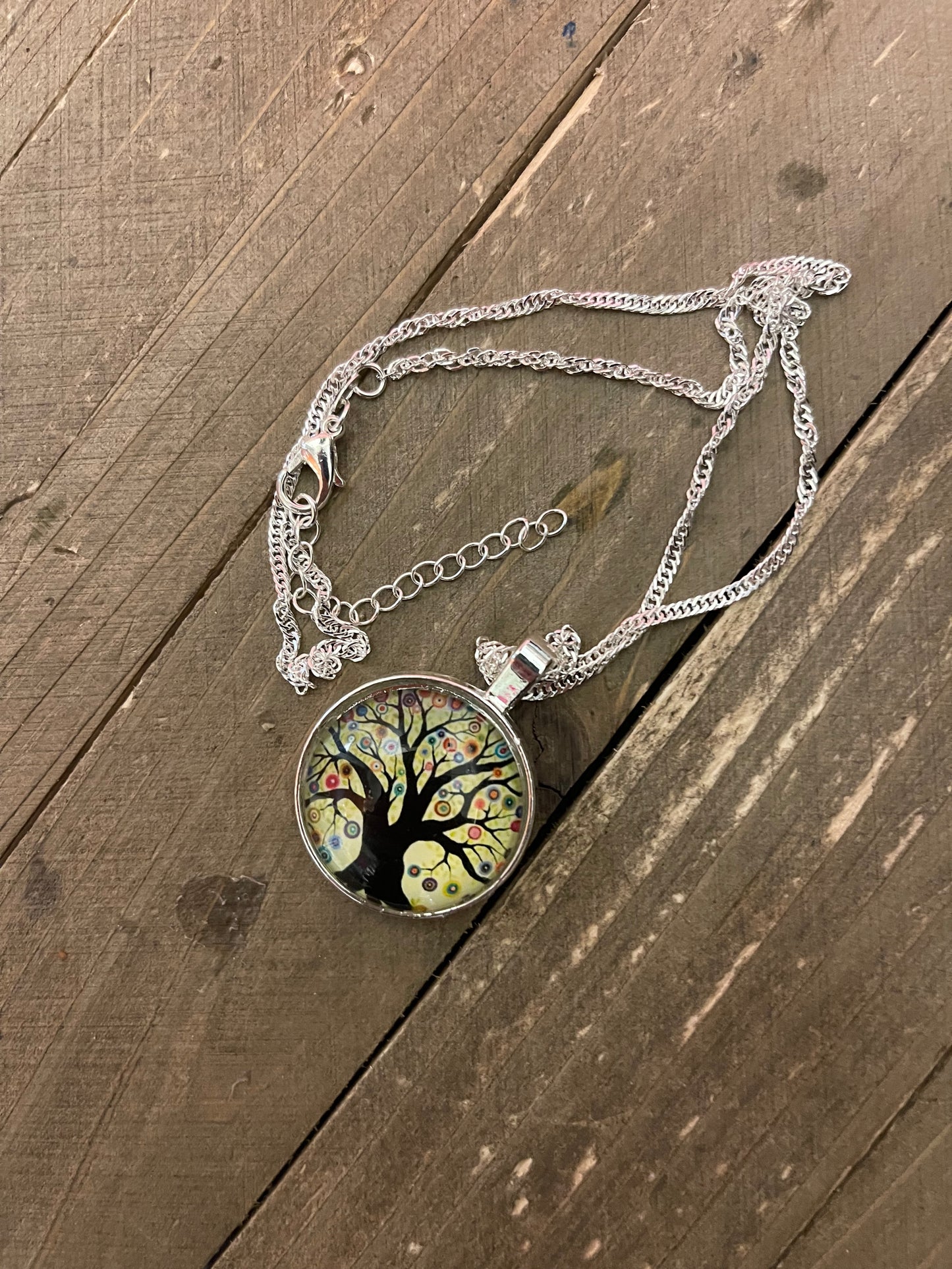 Tree of Life Pendant; Symbolizing growth and wisdom; Pendant on a Silver ChainPink tiful of LOVE