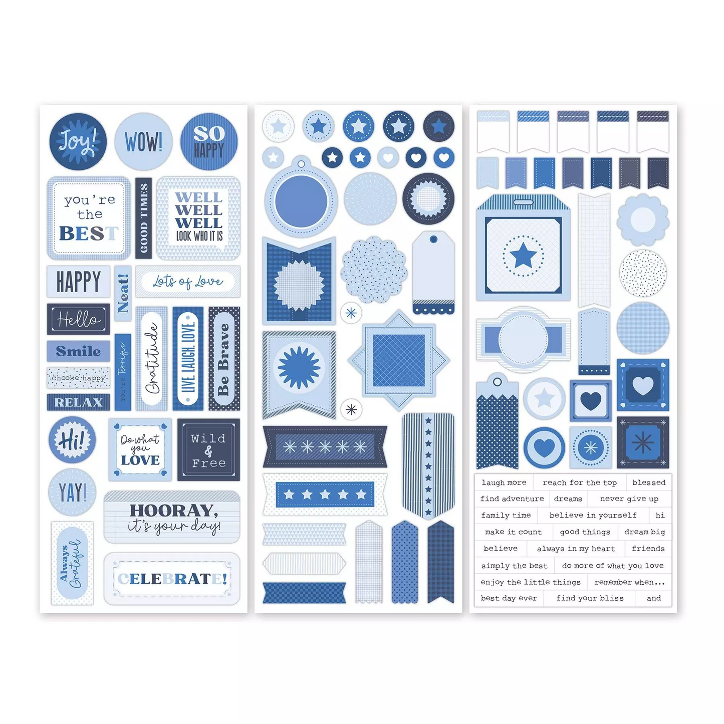 Creative Memories Totally Tonal Baby Blue Stickers (3pk)Pink tiful of LOVE