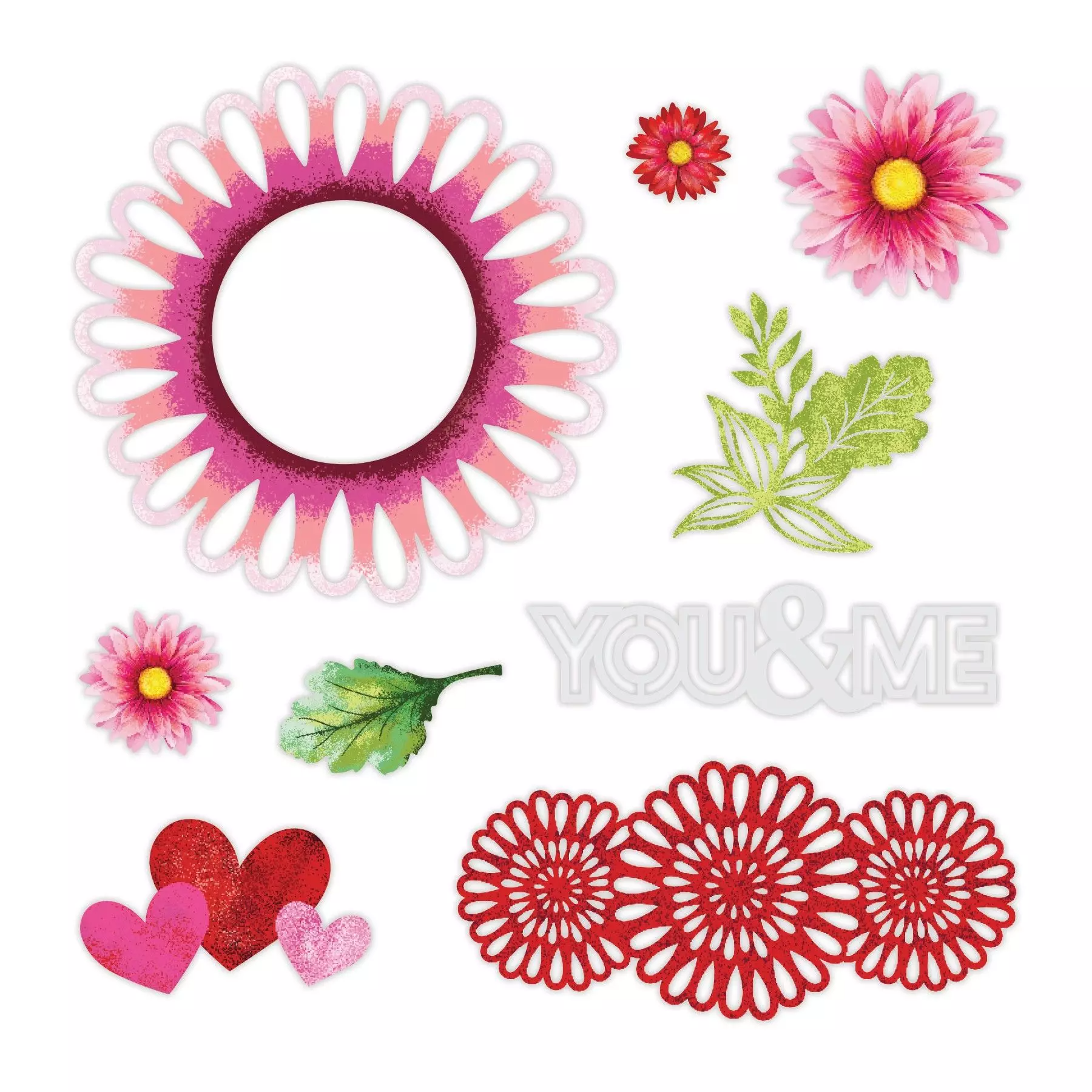 Creative Memories Vivid Melodies Jazzberry EmbellishmentsPink tiful of LOVE