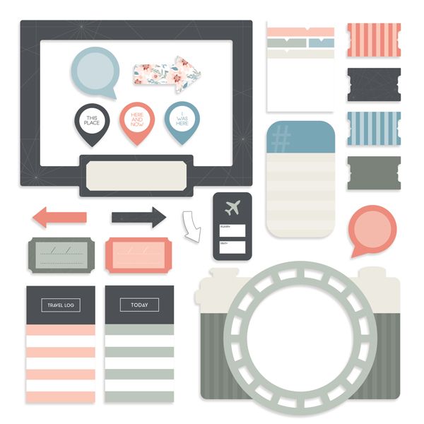 Travel Log Banner & Tag EmbellishmentsPink tiful of LOVE