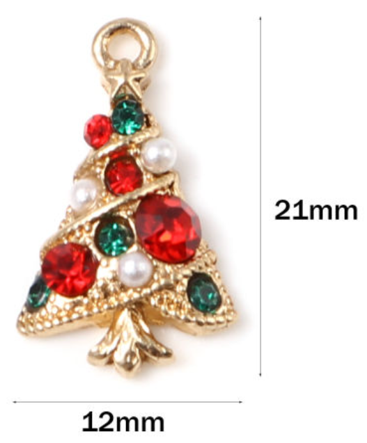 Christmas Tree Charm ball Post earringsPink tiful of LOVE