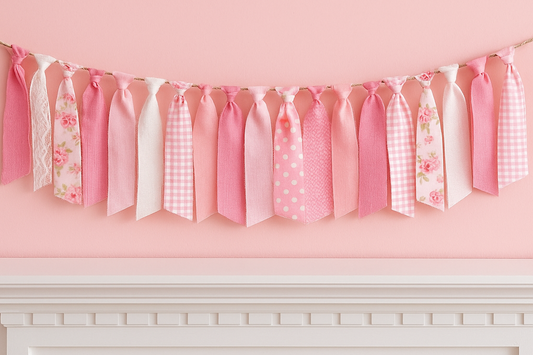 DIY Fabric Garland for Your Mantel (or Anywhere You Need a Pop of Color!)