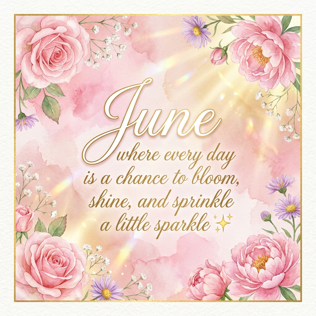 Let's Welcome a New Month- June