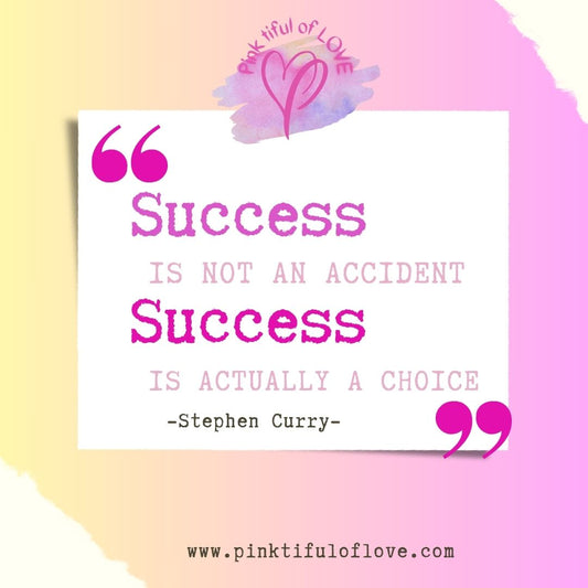 Success is  not a mere stroke of luck; it is  a deliberate choice we make.