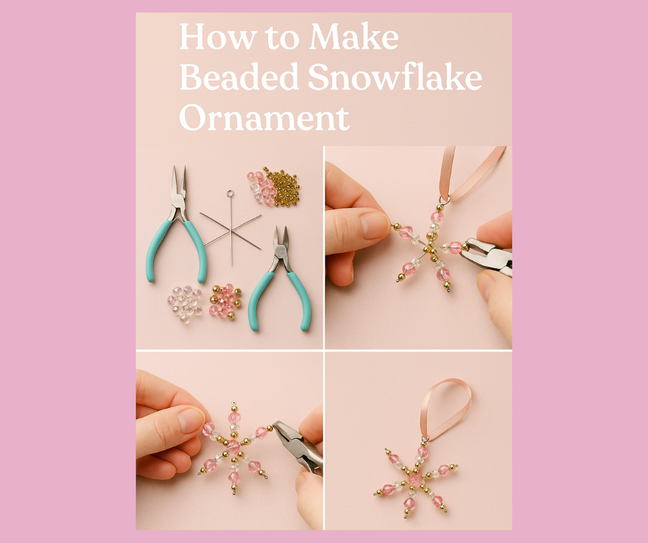 ❄️ How to Make a Beaded Snowflake Ornament