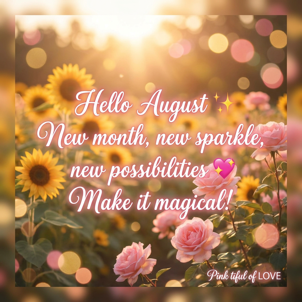 Let's Welcome a New Month-August