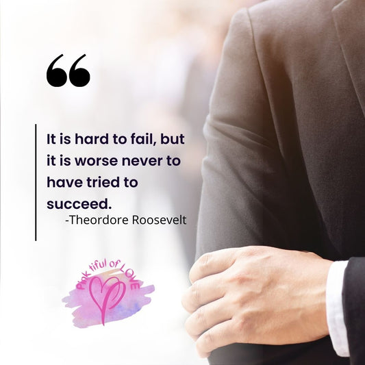 It is hard to fail, but it is  worse never to have tried to succeed