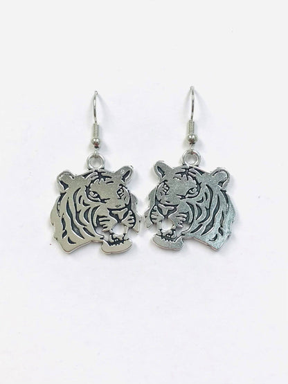 Tiger Face Wire Earrings