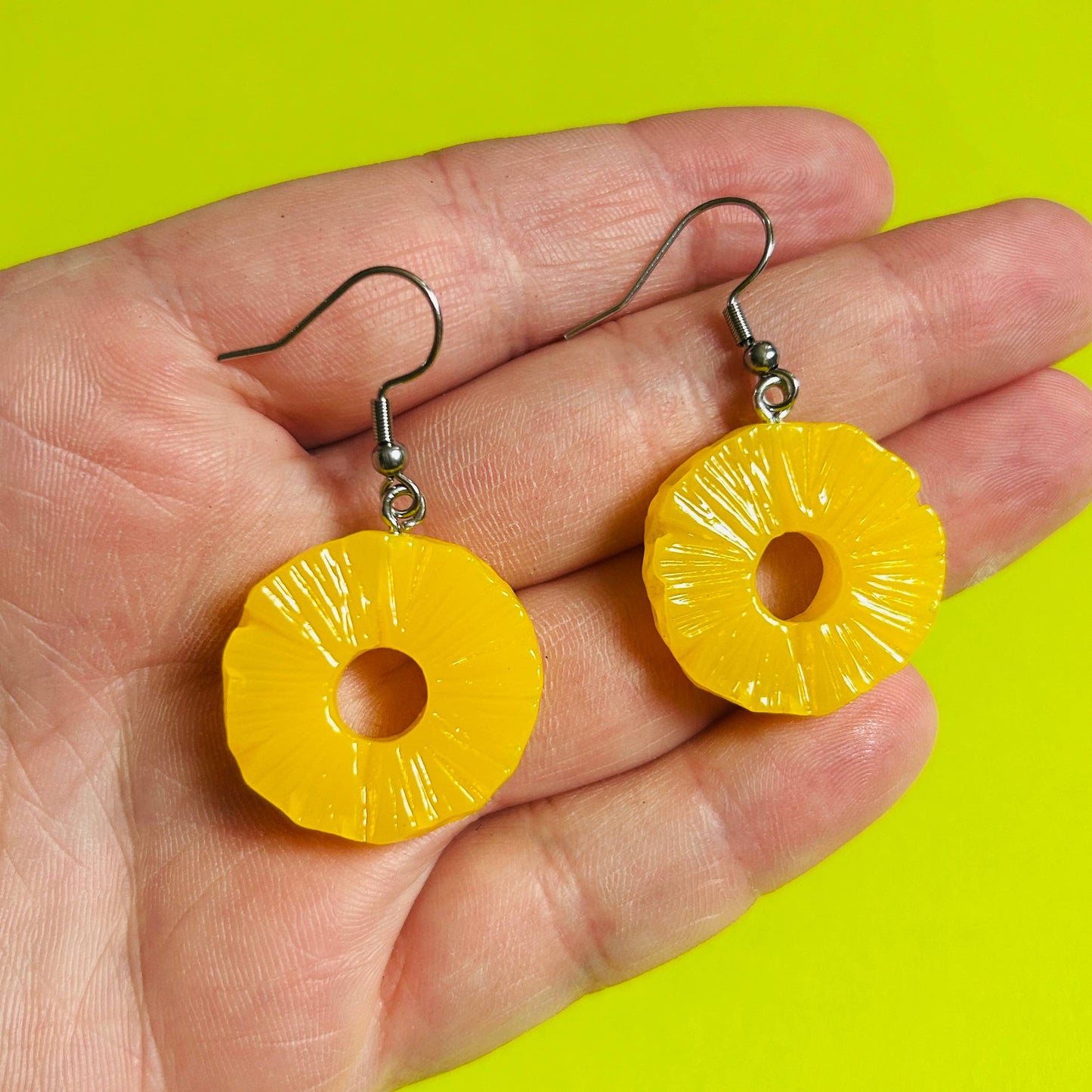 Pineapple Slice Earrings – | Hypoallergenic Stainless Steel Hooks