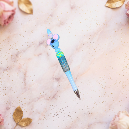 Stitch themed Mouse Beaded Bling Pen – Rhinestone Decorative Pen