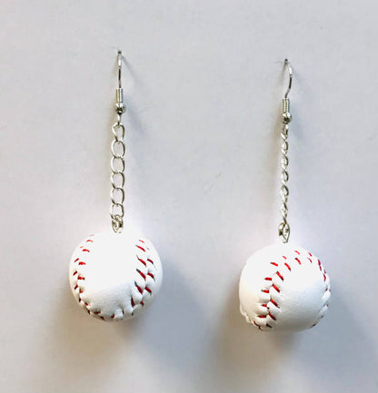SimpleNGreat - Baseball Softball Bat Earrings: Long Chain