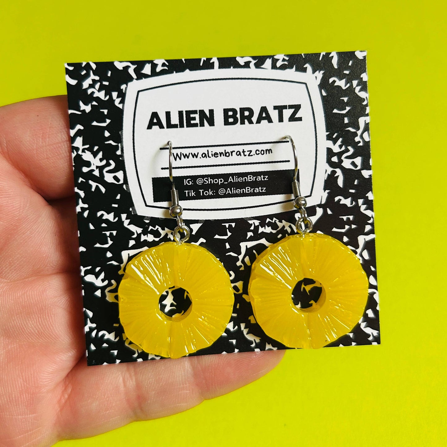 Pineapple Slice Earrings – | Hypoallergenic Stainless Steel Hooks