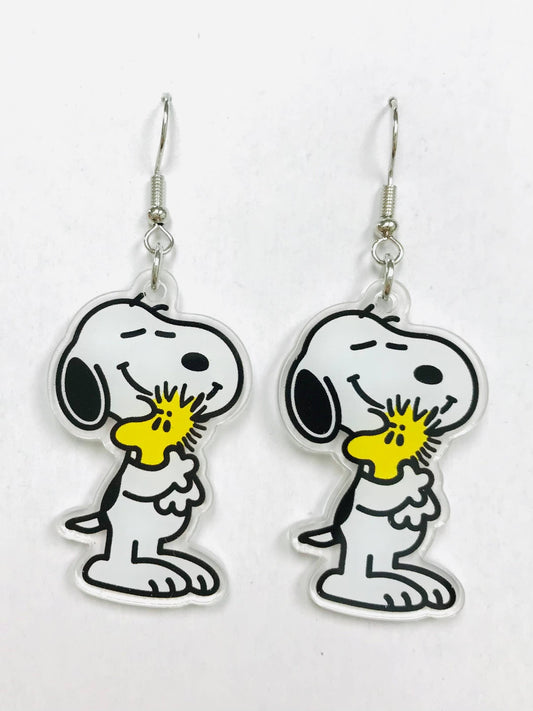 Cute Dog Acrylic Wire Earrings