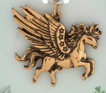 Pegasus Pendant Necklace – Antique Gold on 16" Chain