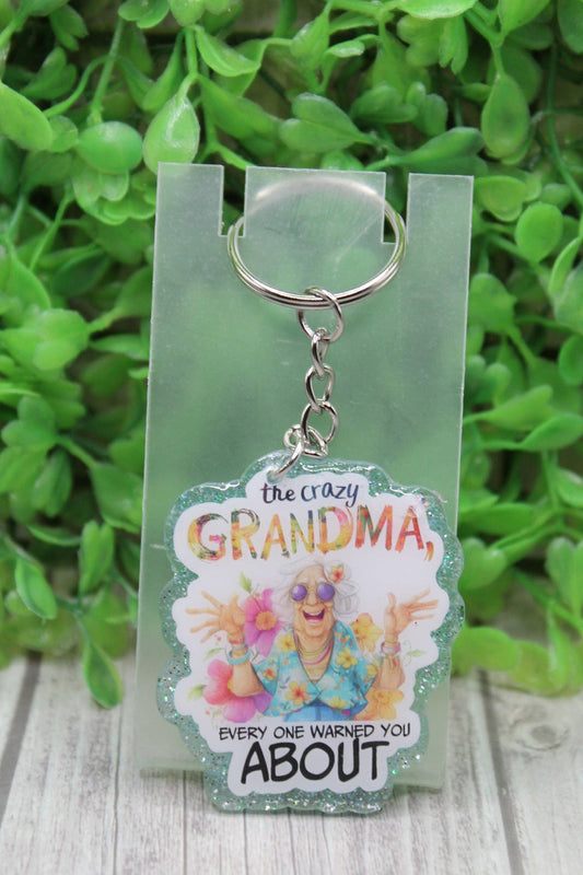 Crazy Grandma Acrylic Keychain
