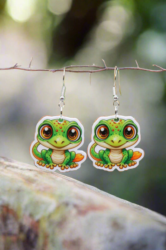 Baby Lizard Mini wire  Earrings