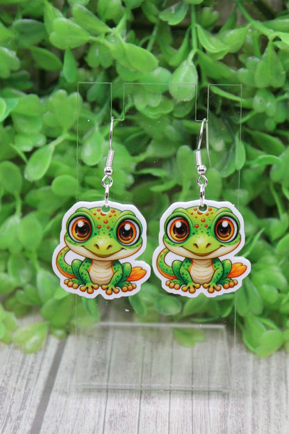 Baby Lizard Mini wire  Earrings