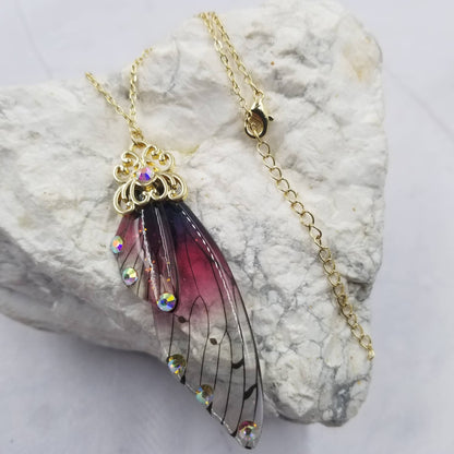 Fairy Butterfly Wing Pendant Necklace