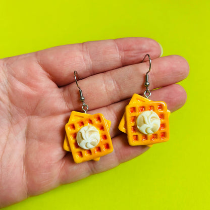 Waffle Dangle Earrings