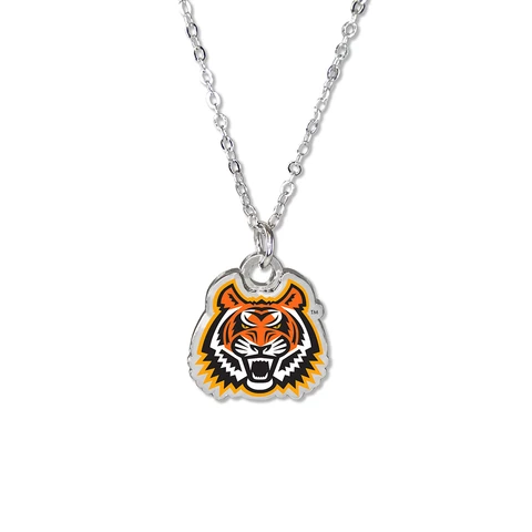 Bengal Tiger Pendant on a Silver Chain Necklace