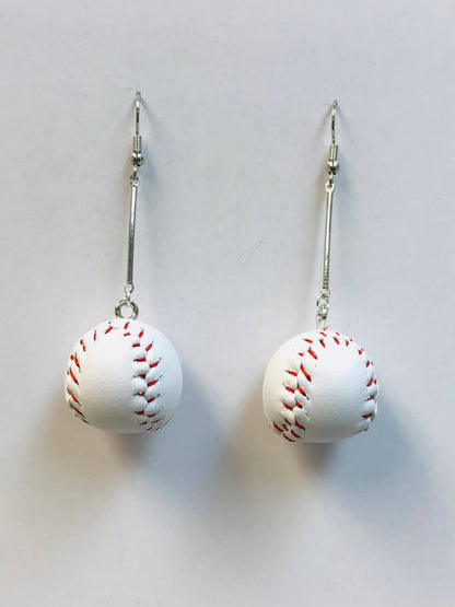 SimpleNGreat - Baseball Softball Bat Earrings: Long Chain