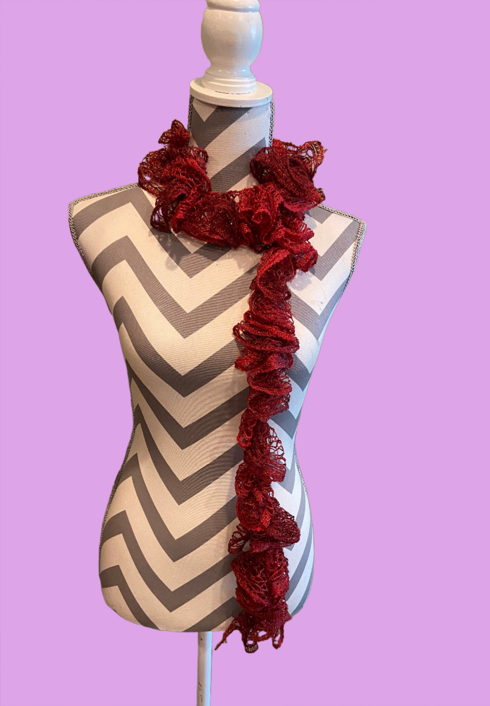 Ruffled Scarf handmade with RUBIES Sashay yarnPink tiful of LOVE
